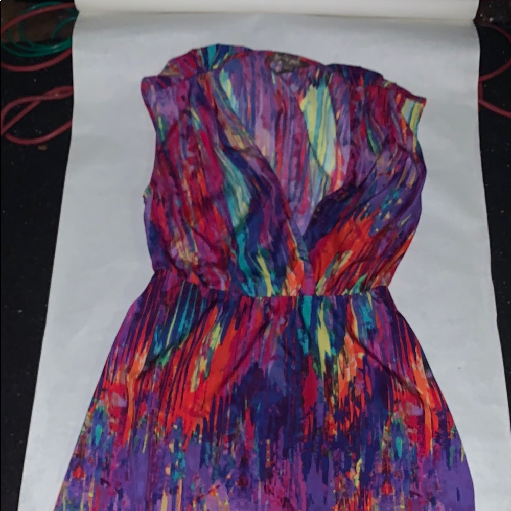 Charlie Jade Purple Red Strapless Sundress